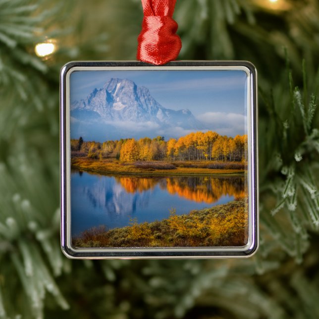Water | Oxbow Bend Jackson Wyoming Metal Tree Decoration (Tree)