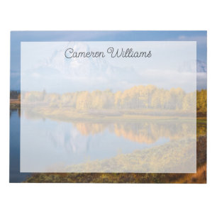 Water Oxbow Bend Jackson Wyoming Notepad
