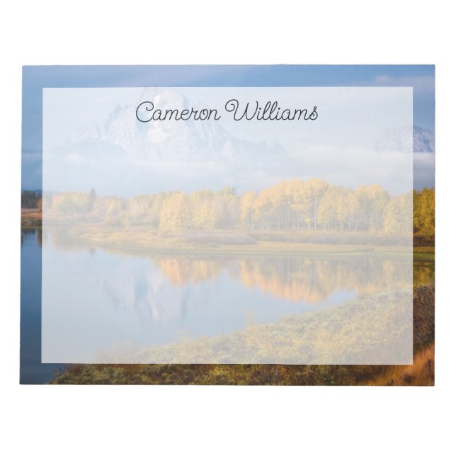 Water | Oxbow Bend Jackson Wyoming Notepad (Front)