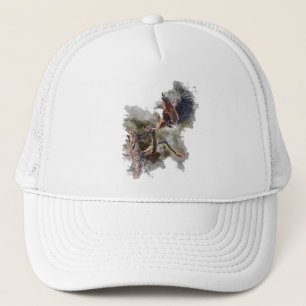 Water Paint African Fish Eagle Landing Trucker Hat