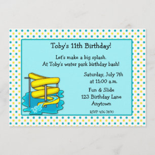 Water Park Birthday Invitation