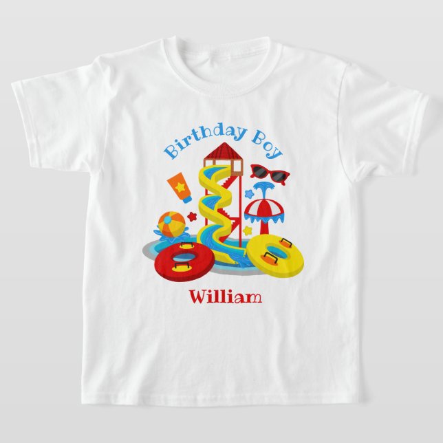 Water park Birthday shirt Pool Party (Laydown)