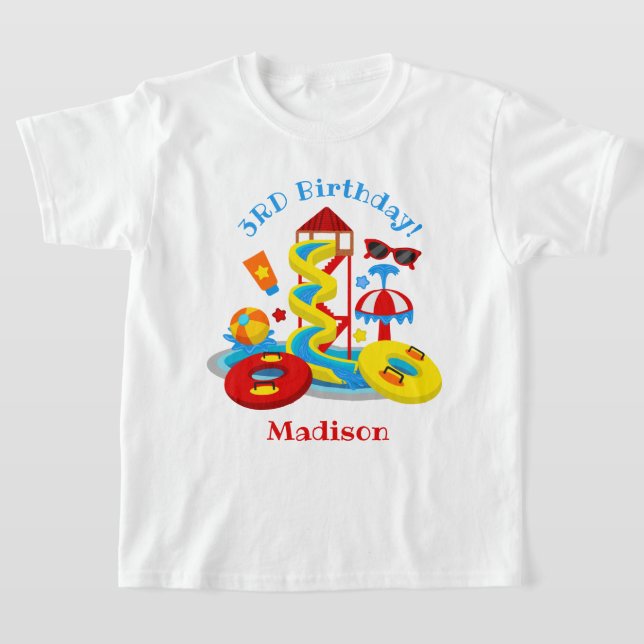 Water park Birthday shirt Pool Party (Laydown)