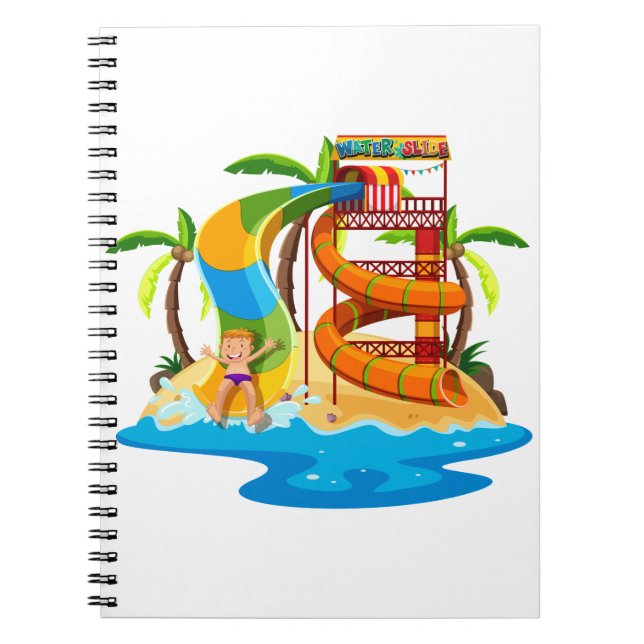 Water park cartoon notebook (Front)