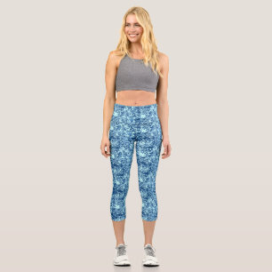 Water pattern No 1 Black BG Capri Leggings