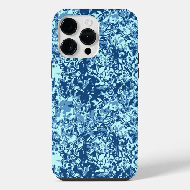Water pattern No 1 Black BG iPhone Case (Back)
