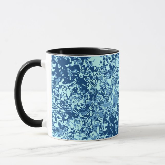 Water pattern No 1 Black BG Mug (Left)
