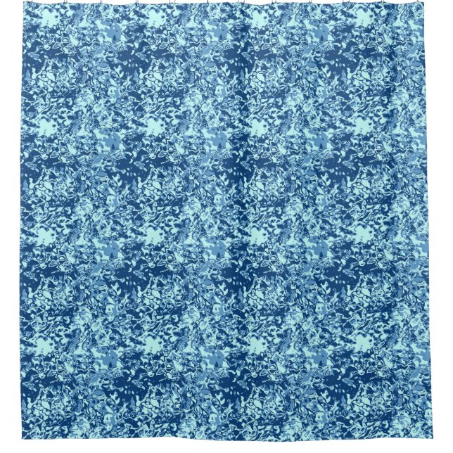 Water pattern No 1 Black BG Shower Curtain (Front)
