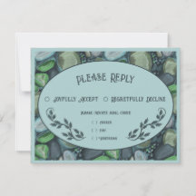 Water Pebbles - RSVP card horizontal