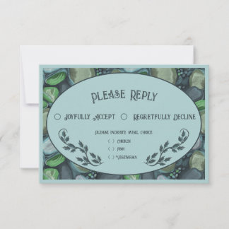 Water Pebbles - Wedding RSVP card