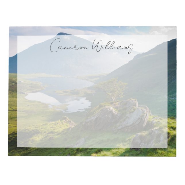Water | Pen yr Ole Wen Lake Idwal Snowdonia Park Notepad (Front)