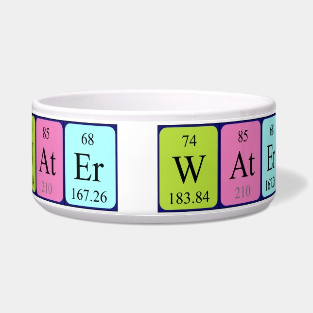 Water periodic table name pet bowl 1 (Right)