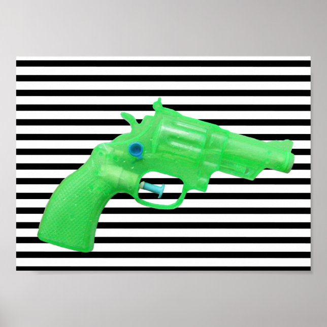Water pistol toy Wasserpistole Spielzeug photo art Poster (Front)