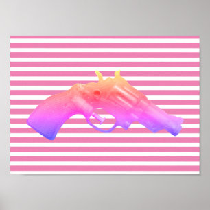 Water pistol toy Wasserpistole Spielzeug photoart Poster