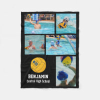 Water Polo 5 Photo Collage Name # Team Custom Flee