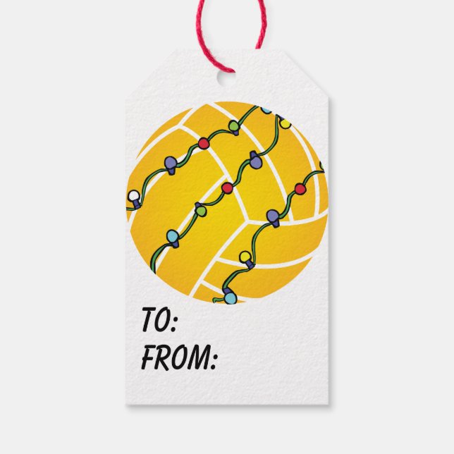 Water Polo Ball Gift Tags (Back)