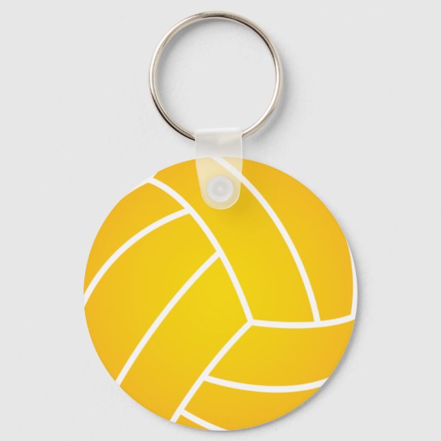 Water Polo Ball Yellow Keychain (Front)