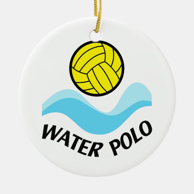 Water Polo Ceramic Tree Decoration (Front)