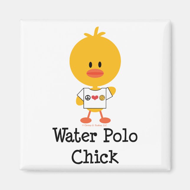 Water Polo Chick Magnet (Front)