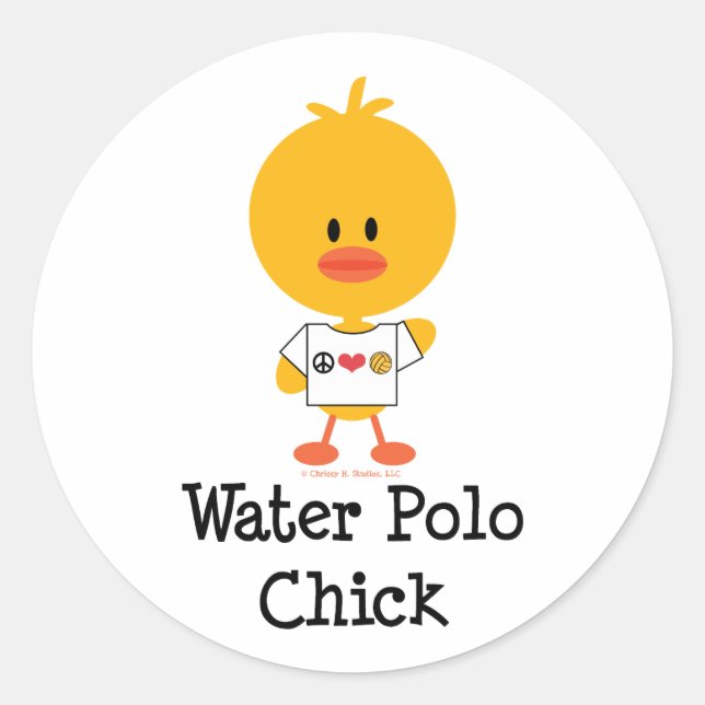 Water Polo Chick Stickers (Front)