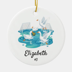 Water Polo, Custom Water Polo Gifts Christmas Ceramic Tree Decoration