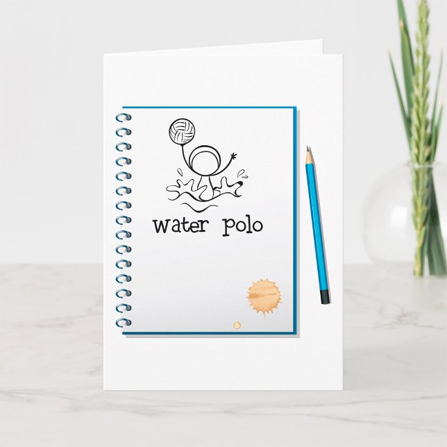 Water Polo Doodle Sketch Hand-Drawn Water Sport  Card (Creator Uploaded)