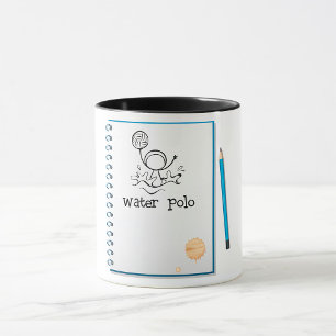 Water Polo Doodle Sketch Hand-Drawn Water Sport  Mug