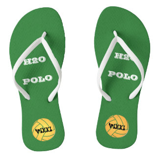 Water Polo Feet Edit Initials Flip Flops