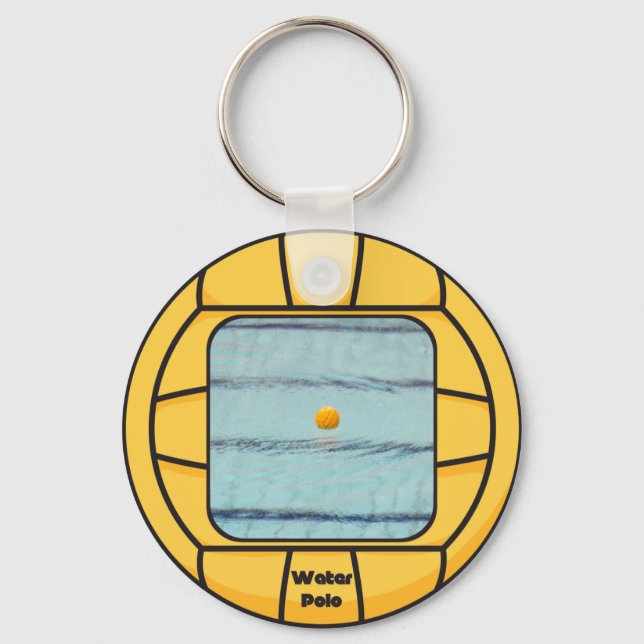 Water Polo frame (add your own photo!) Key Ring (Front)