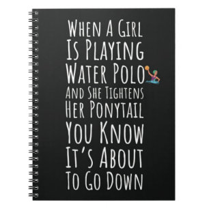 Water Polo Gifts Athlete For Her Woman Girl Notebook