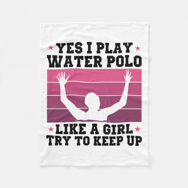 water polo girl fleece blanket (Front)