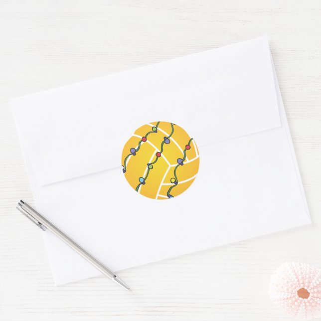 Water Polo Holiday Sticker (Envelope)