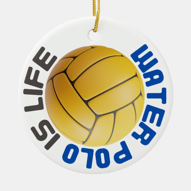 Water Polo is life Ceramic Tree Decoration (Front)