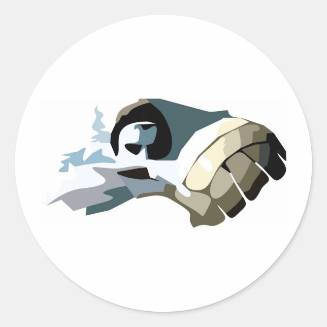 water polo man classic round sticker (Front)