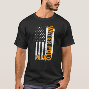 Water Polo Papa American Flag Father's Day Men's
