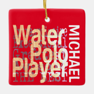Water Polo Player Extraordinaire CUSTOM Ceramic Ornament