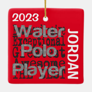 Water Polo Player Extraordinaire CUSTOM Ceramic Ornament