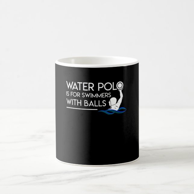 Water Polo Player Is Swimmers With Balls Coffee Mug (Center)