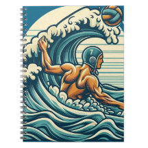 Water-polo Player Spiral Notepad