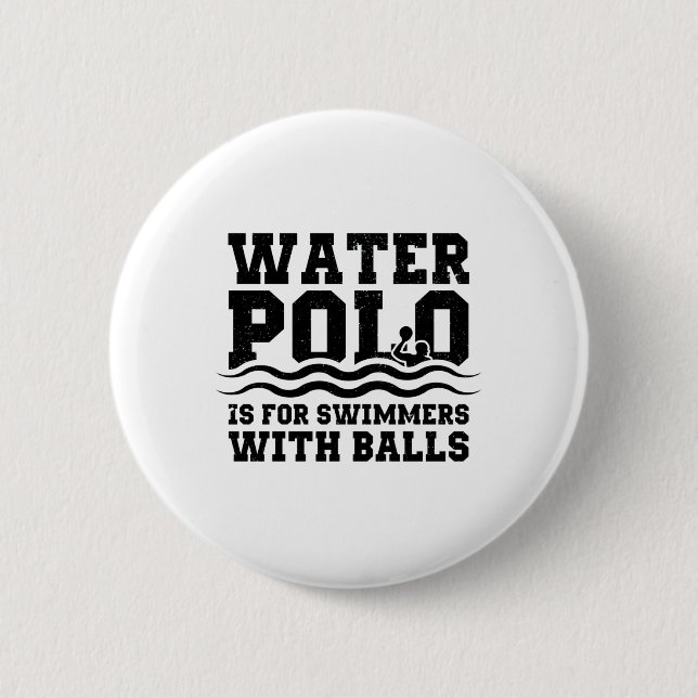 Water Polo Player | Sport Team Trainer Gift 6 Cm Round Badge (Front)