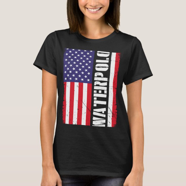 Water Polo Player Underwater Swimming Team Pool US (Front)