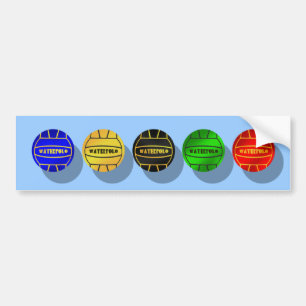 Water polo players and waterpolo players ball bumper sticker