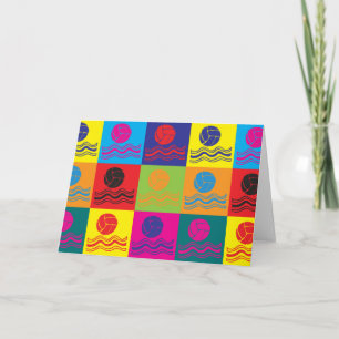 Water Polo Pop Art Card