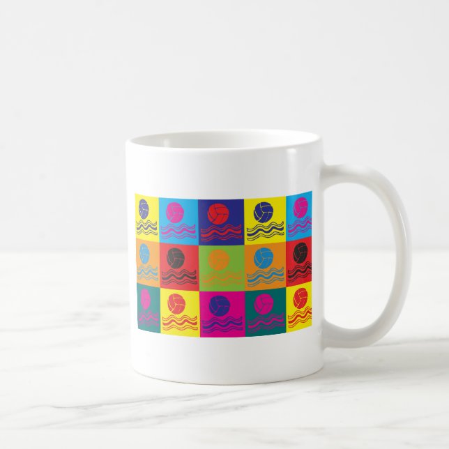Water Polo Pop Art Coffee Mug (Right)