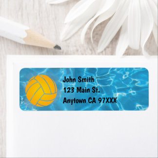 Water Polo Return Address Label