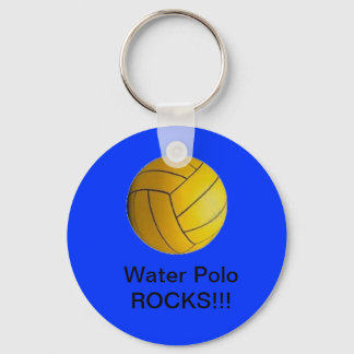 Water Polo Rocks !!! keychain blue