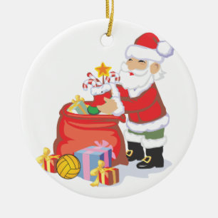 Water Polo Santa Ornament