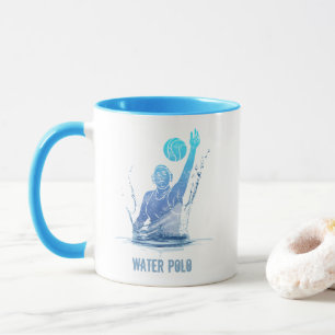 Water Polo Vintage Sports Athlete With Ball Mug