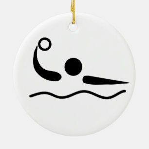 Water Polo Waterpolo Pictogram Ceramic Tree Decoration
