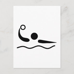 Water Polo Waterpolo Pictogram Postcard